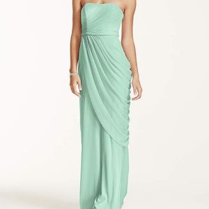Mint strapless floor length dress size 16